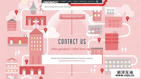 Disrupt University in 70 Best Creative Websites of 2012