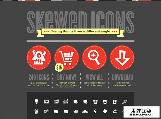 Skewed Icons