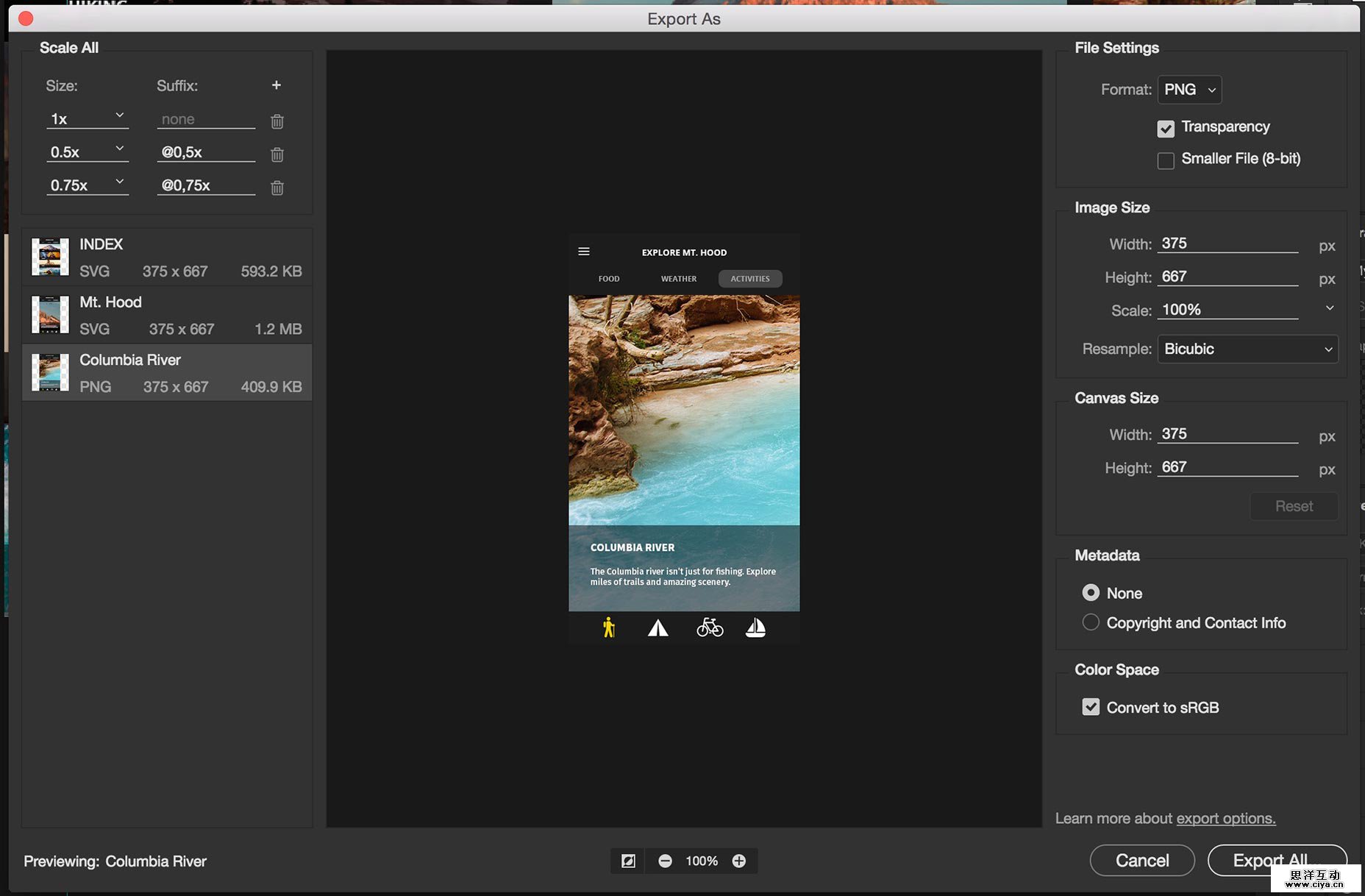 Photoshop-Export-Dialog