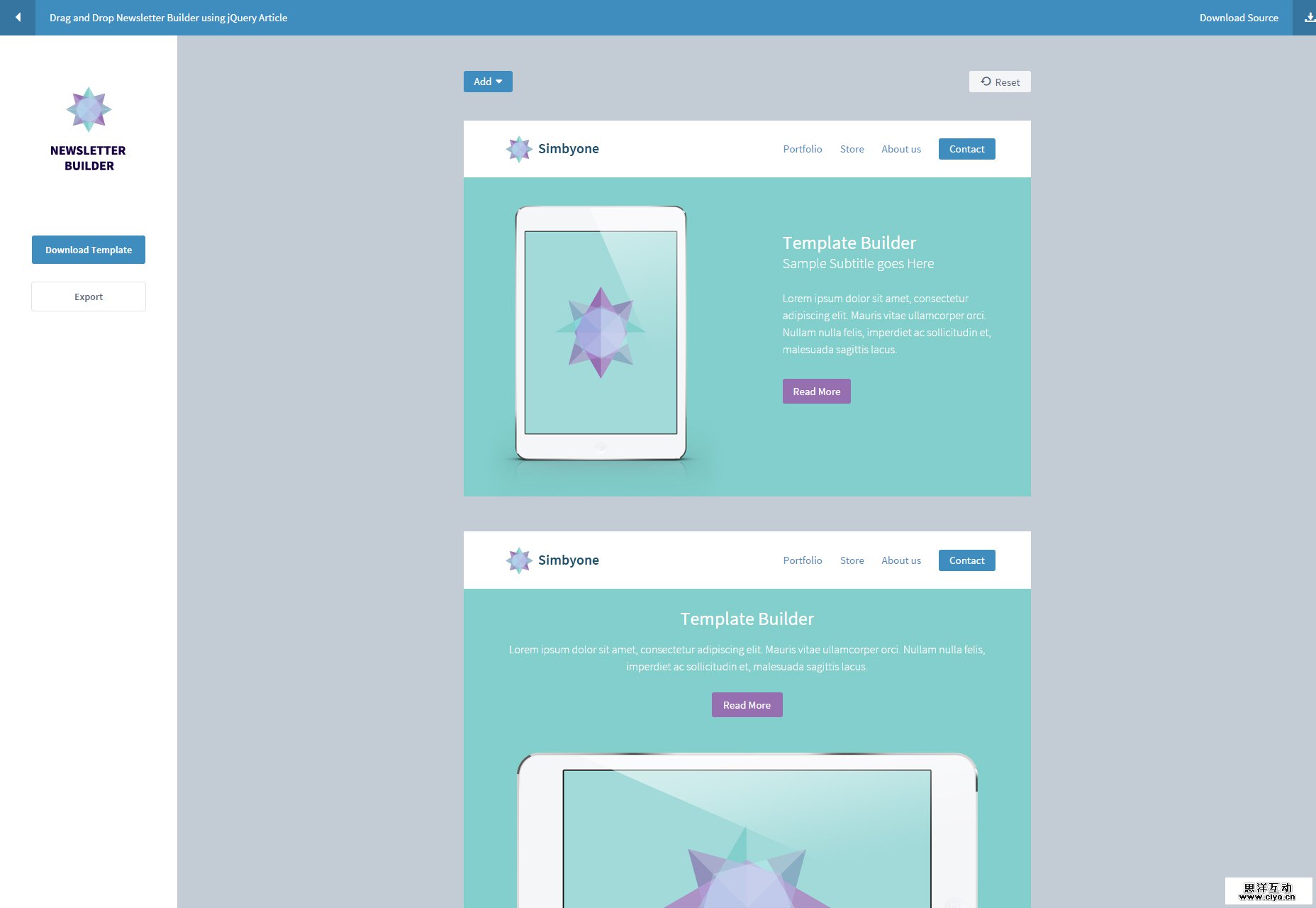 jquery-drag-and-drop-newsletter-builder