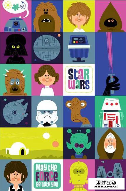 全球50位顶尖插画师笔下的《星球大战》，情怀满满，热血沸腾！