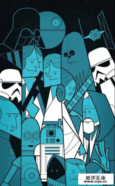 全球50位顶尖插画师笔下的《星球大战》，情怀满满，热血沸腾！
