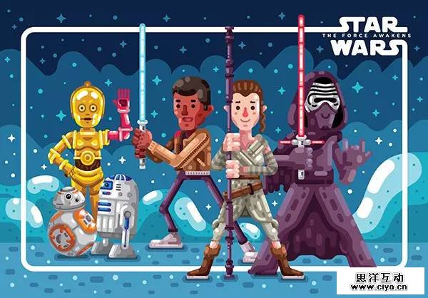 全球50位顶尖插画师笔下的《星球大战》，情怀满满，热血沸腾！