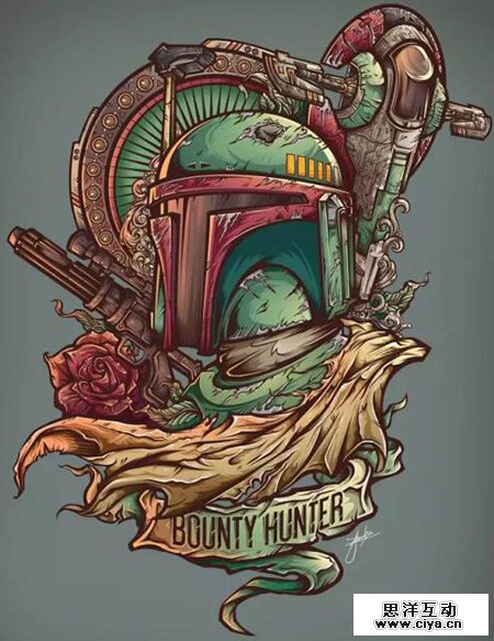 全球50位顶尖插画师笔下的《星球大战》，情怀满满，热血沸腾！