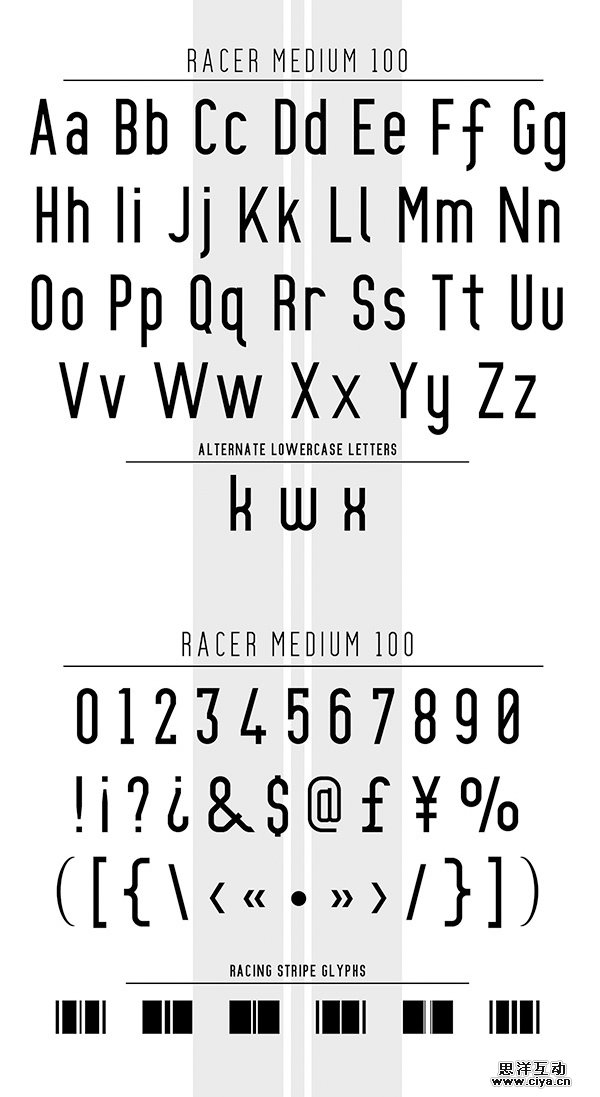 Racer Font Letters