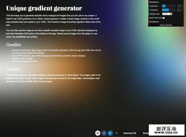 Unique Gradient Generator