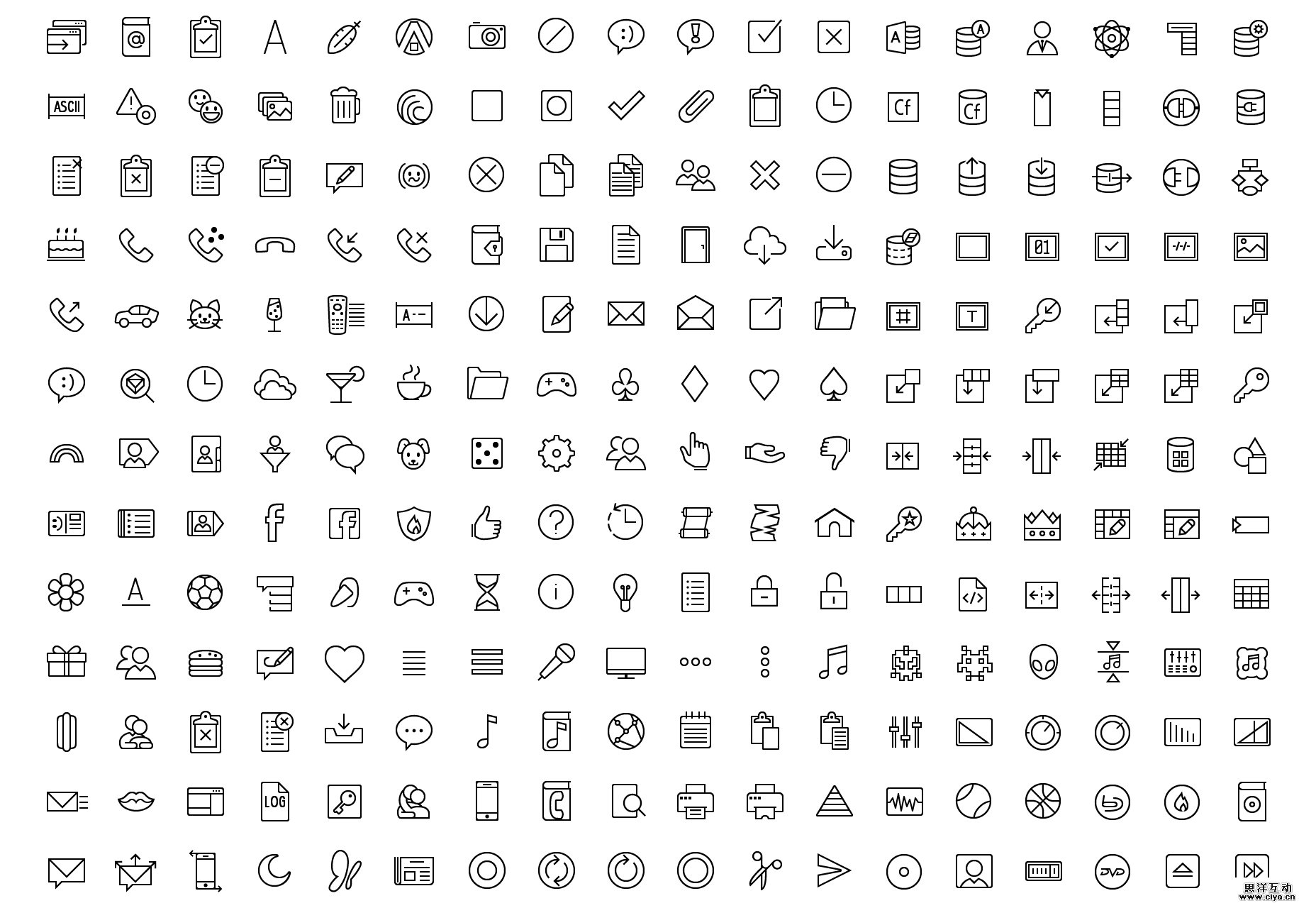outline-filled-vector-icons-collection-