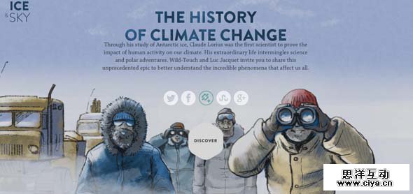 Ice and sky The history of climate change Best Web Design
