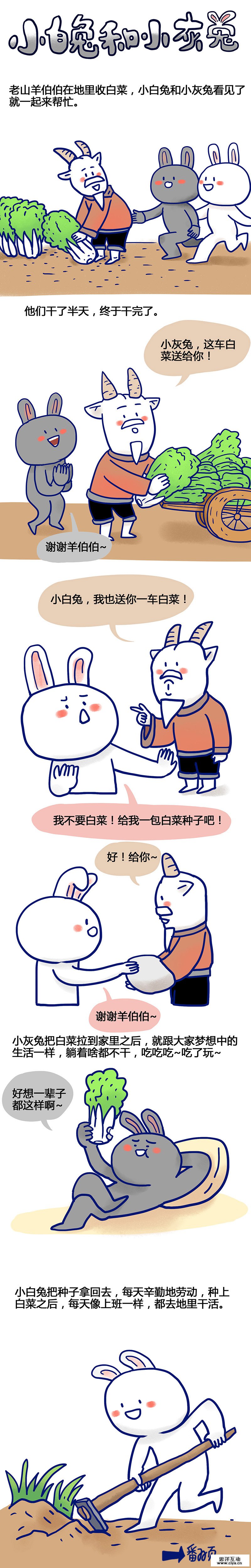 查看《#小矛毁童年# 小白兔和小灰兔的故事。》原图，原图尺寸：800x5000