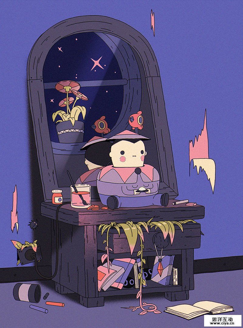 查看《创意手绘插画》原图，原图尺寸：800x1081