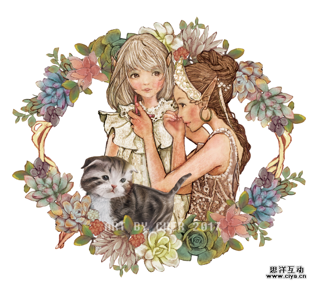 查看《BEAUTY AND PET 美女与宠物》原图，原图尺寸：635x562